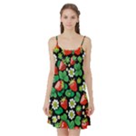 Strawberries Pattern Satin Night Slip