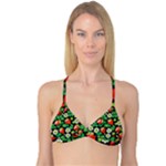 Strawberries Pattern Reversible Tri Bikini Top