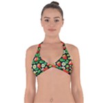 Strawberries Pattern Halter Neck Bikini Top