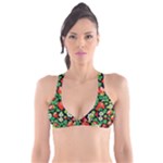 Strawberries Pattern Plunge Bikini Top