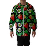 Strawberries Pattern Kids  Hooded Windbreaker