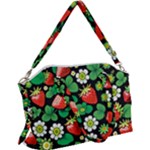 Strawberries Pattern Canvas Crossbody Bag