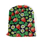 Strawberries Pattern Drawstring Pouch (2XL)