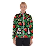 Strawberries Pattern Women s Bomber Jacket