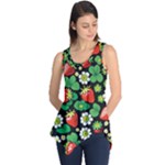 Strawberries Pattern Sleeveless Tunic