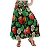 Strawberries Pattern Women s Satin Palazzo Pants