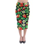 Strawberries Pattern Midi Pencil Skirt