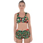 Strawberries Pattern Racerback Boyleg Bikini Set