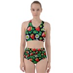 Strawberries Pattern Racer Back Bikini Set