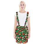 Strawberries Pattern Braces Suspender Skirt