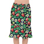 Strawberries Pattern Short Mermaid Skirt