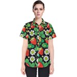 Strawberries Pattern Women s Short Sleeve Shirt