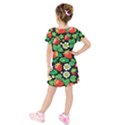 Kids  Short Sleeve Velvet Dress 