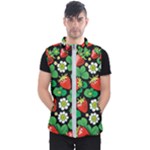 Strawberries Pattern Men s Puffer Vest