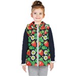 Strawberries Pattern Kids  Hooded Puffer Vest