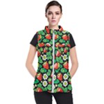 Strawberries Pattern Women s Puffer Vest