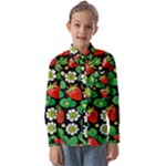 Strawberries Pattern Kids  Long Sleeve Shirt