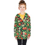 Strawberries Pattern Kids  Double Breasted Button Coat