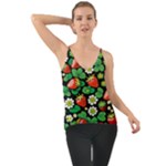 Strawberries Pattern Chiffon Cami