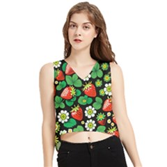 V-Neck Cropped Tank Top 