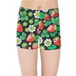 Strawberries Pattern Kids  Sports Shorts