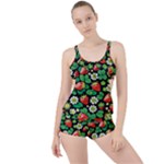 Strawberries Pattern Boyleg Tankini Set 