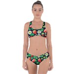 Strawberries Pattern Criss Cross Bikini Set