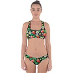 Strawberries Pattern Cross Back Hipster Bikini Set