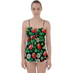 Strawberries Pattern Babydoll Tankini Top