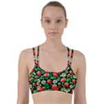 Strawberries Pattern Line Them Up Sports Bra