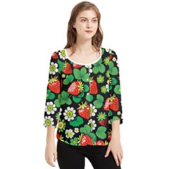 Chiffon Quarter Sleeve Blouse 