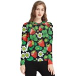 Strawberries Pattern Women s Long Sleeve Rash Guard