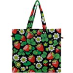 Strawberries Pattern Canvas Travel Bag