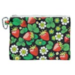 Strawberries Pattern Canvas Cosmetic Bag (XL)