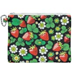 Strawberries Pattern Canvas Cosmetic Bag (XXL)