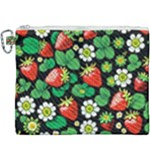 Strawberries Pattern Canvas Cosmetic Bag (XXXL)