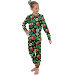 Strawberries Pattern Kids  Long Sleeve Set 