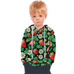 Strawberries Pattern Kids  Overhead Hoodie