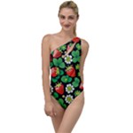 Strawberries Pattern To One Side Swimsuit