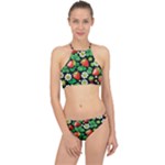 Strawberries Pattern Halter Bikini Set