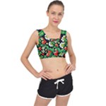 Strawberries Pattern V-Back Sports Bra