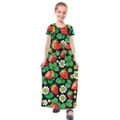 Kids  Short Sleeve Maxi Dress 