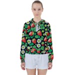 Strawberries Pattern Women s Tie Up Sweat