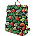 Strawberries Pattern Flap Top Backpack