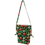 Strawberries Pattern Folding Shoulder Bag