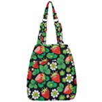 Strawberries Pattern Center Zip Backpack