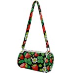 Strawberries Pattern Mini Cylinder Bag