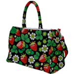 Strawberries Pattern Duffel Travel Bag