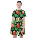 Strawberries Pattern Sailor Dress