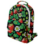 Strawberries Pattern Flap Pocket Backpack (Small)